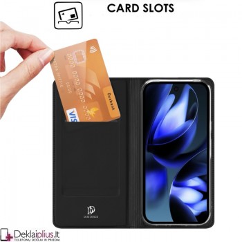 Dux Ducis Skin Pro dirbtinės odos dėklas - juodas (Google Pixel 10A)